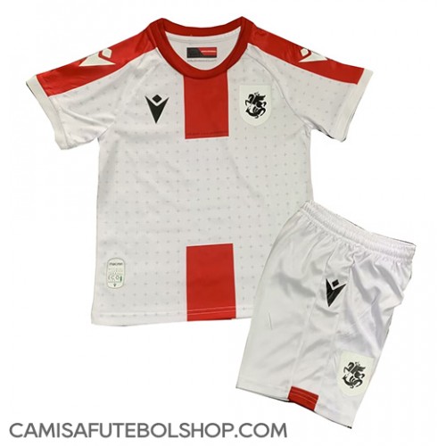 Camisa de time de futebol Geórgia Replicas 1º Equipamento Infantil Europeu 2024 Manga Curta (+ Calças curtas)